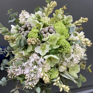 Bouquet de fleurs Vert d'eau du fleuriste Floranges à Paris